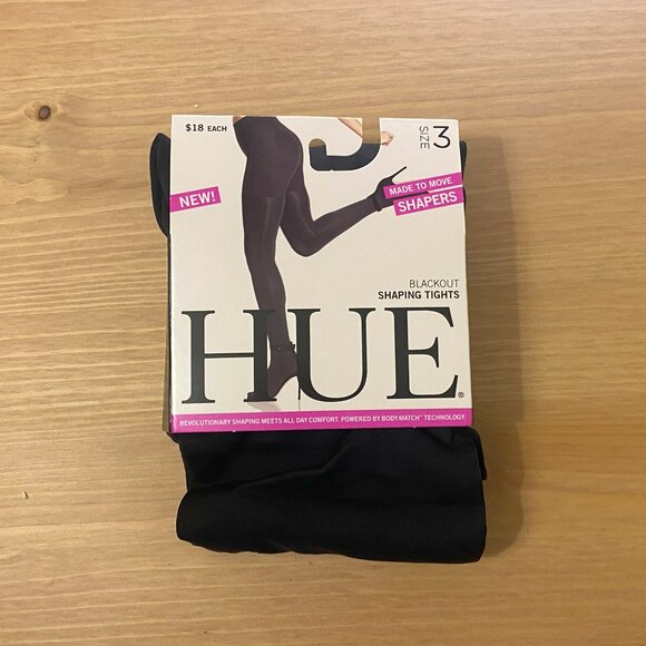 3-Pack of HUE Blackout Shaping Tights in Black Size 3 - Picture 2 of 5